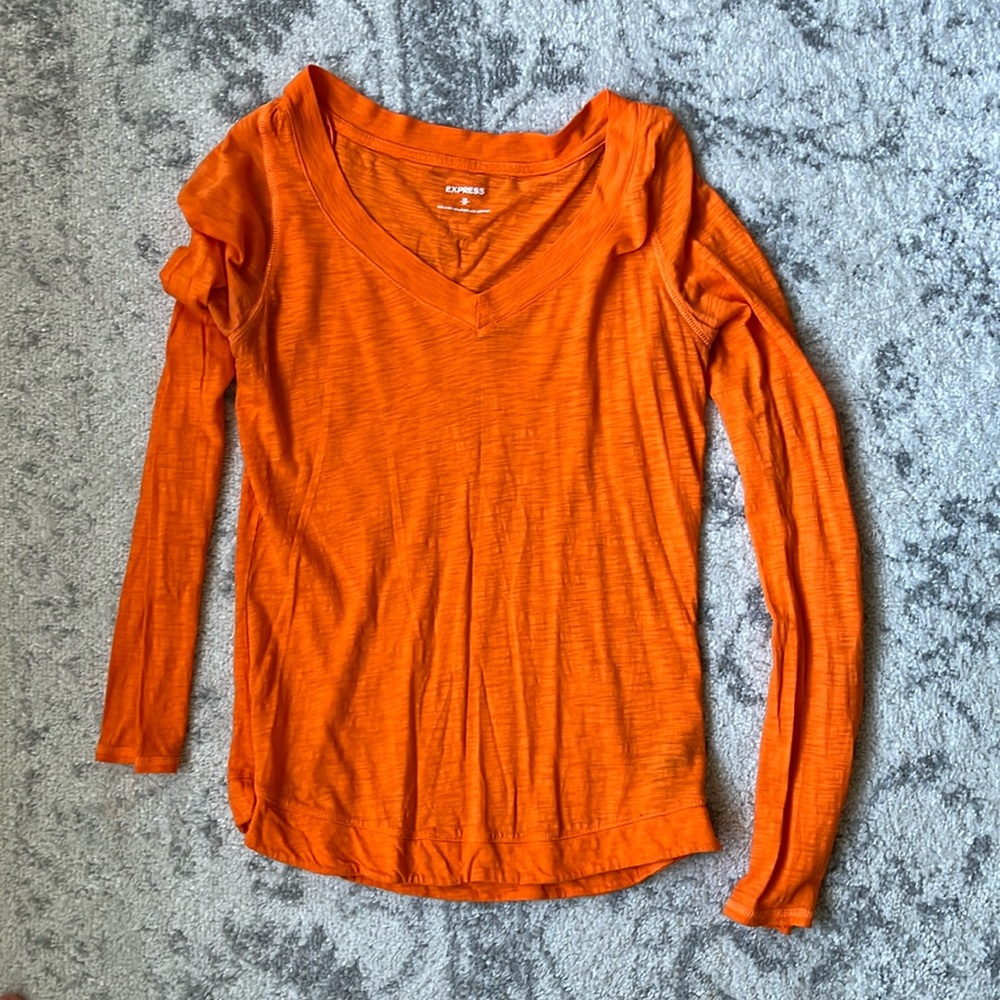 Express Vneck Long sleeve Top